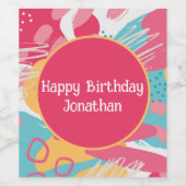 カラフルパーソナライズされた ワインラベル (シングルラベル)