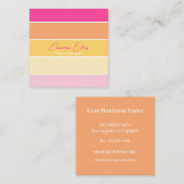 カラフルパーソナライズされたColorblock名刺 スクエア名刺 (正面/裏面)