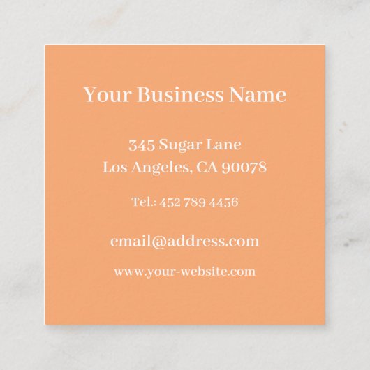カラフルパーソナライズされたColorblock名刺 スクエア名刺 (裏面)
