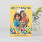 カラフルパーソナライズされたPhoto Egg Frameハッピーイースター シーズンカード (スタンド正面)