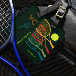 カラフルパーソナライズされたRacquet ラゲッジタグ