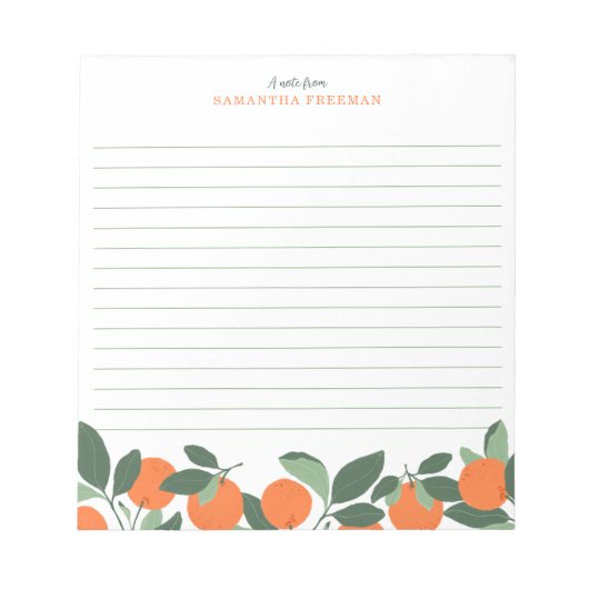 カラフルパーソナライズされたRainbow Nameメモ帳 ノートパッド (正面)