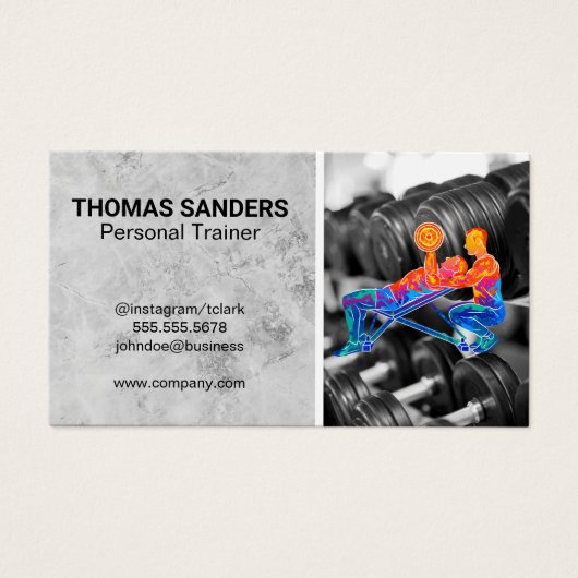 カラフルパーソナルトレーナーロゴ |ダンベル (正面)