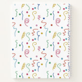 カラフルパーティーコンフェッティパターン ノートブック (裏面)