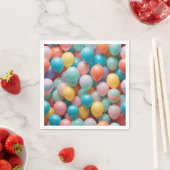 カラフルパーティーバルーンのパターン スタンダードカクテルナプキン (インサイチュ)