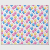 カラフルパーティーバルーンの子 ラッピングペーパー (フラット)