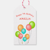 カラフルパーティーバルーンkidハッピーバースデー ギフトタグ (裏面)