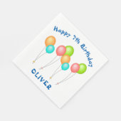 カラフルパーティーバルーンkid誕生日 スタンダードランチョンナプキン (角)