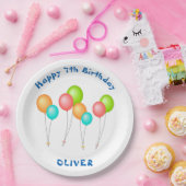 カラフルパーティーバルーンkid誕生日 ペーパープレート (パーティー)