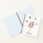 カラフルパーティーパーソナライズされた球 ノートブック (内部)