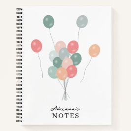 カラフルパーティーパーソナライズされた球 ノートブック