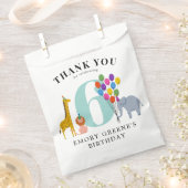 カラフルパーティー動物誕生会 フェイバーバッグ (クリップ留めされた状態)