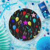 カラフルパーティー風船 ペーパープレート (パーティー)