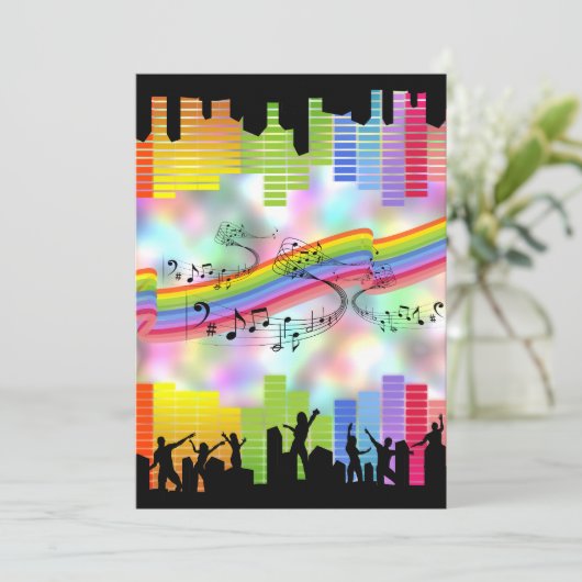 カラフルパーティー 招待状 (スタンド正面)