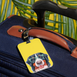 カラフルヒッスターベルネーズマウンテンドッグ ラゲッジタグ