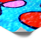 カラフルヒッピー平和と愛のポスター ポスター (角)