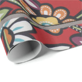 カラフルヒッピー花紙 ラッピングペーパー (ロールコーナー)