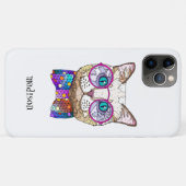 カラフルヒップスターパーソナライズされたネコ Case-Mate iPhoneケース (裏面(横))