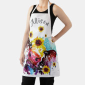 カラフルヒマワリパーソナライズされたエプロン エプロン (インサイチュ)
