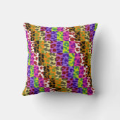 カラフルヒョウ印市松模様に形11 クッション (裏面)