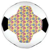 カラフルビットコインパターン サッカーボール (回転)