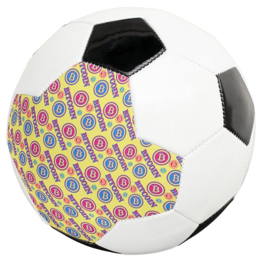 カラフルビットコインパターン サッカーボール (3/4)