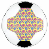 カラフルビットコインパターン サッカーボール (正面)