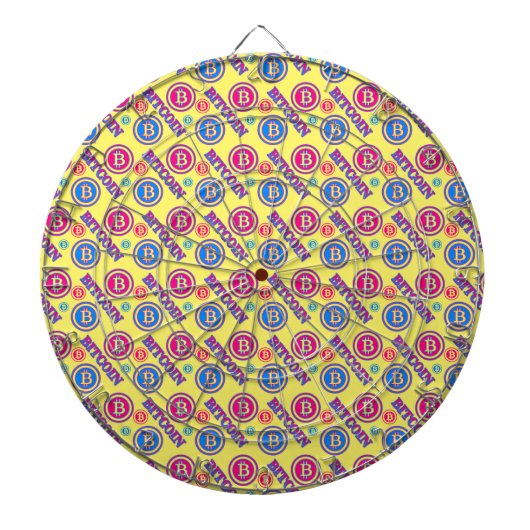 カラフルビットコインパターン ダーツボード (正面)