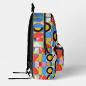 カラフルビットコインパターン プリントバックパック (左)