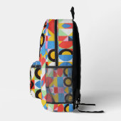 カラフルビットコインパターン プリントバックパック (右)