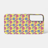 カラフルビットコインパターン SAMSUNG GALAXYケース (裏面横)