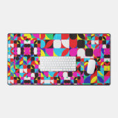 カラフルビットコ鮮やかイン(HD) デスクマット (キーボード&マウス)