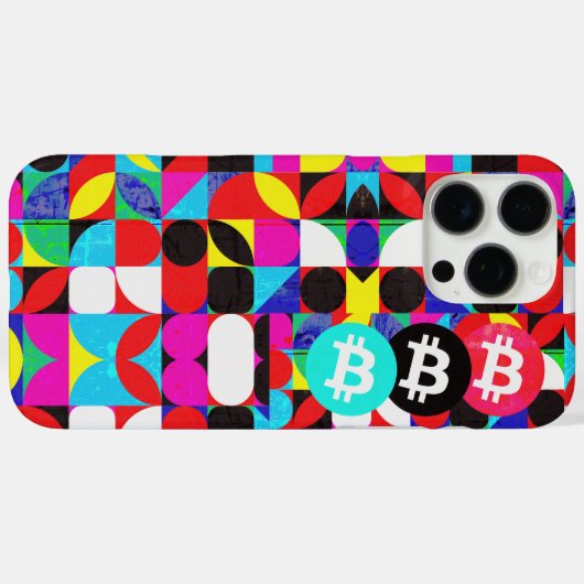 カラフルビットコ鮮やかイン(HD) Case-Mate iPhoneケース (裏面 (横))
