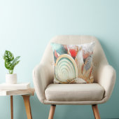 カラフルビーチの水の色絵画の貝殻 クッション (椅子)