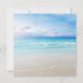 カラフルビーチまたは宛先ウェディング招待状 招待状 (裏面)