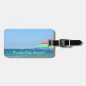 カラフルビーチアンブレラオーシャンビュー ラゲッジタグ (正面横)