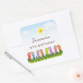 カラフルビーチサンダルおもしろい スクエアシール (封筒)