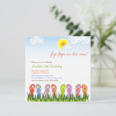 カラフルビーチサンダルおもしろい 招待状 (スタンド正面)