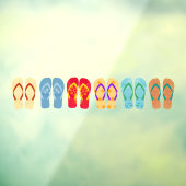 カラフルビーチサンダルサマーサンダル ウィンドウサイン (シート3)