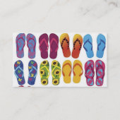 カラフルビーチサンダルベクトルセット 名刺 (裏面)