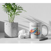 カラフルビーチサンダル水の色のカスタマイズ ツートーンマグカップ