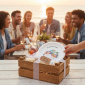 カラフルビーチサンダル水の色のカスタマイズ ペーパープレート