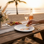 カラフルビーチサンダル水の色のカスタマイズ ペーパープレート