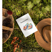 カラフルビーチサンダル水の色のカスタマイズ ポストカード