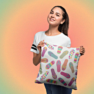 カラフルビーチサンダル装飾装飾用クッション クッション