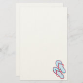 カラフルビーチサンダル3 便箋 (正面/裏面)