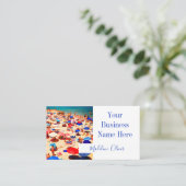 カラフルビーチシーモダンンスタイリッシュプロフェッショナル 名刺 (スタンド正面)