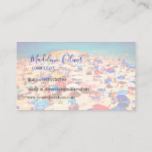 カラフルビーチシーモダンンスタイリッシュプロフェッショナル 名刺 (裏面)