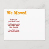 カラフルビーチハウス新しいアドレスカードを移動 案内ポストカード (裏面)