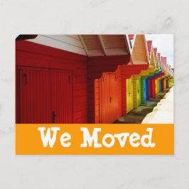 カラフルビーチハウス新しいアドレスカードを移動 案内ポストカード